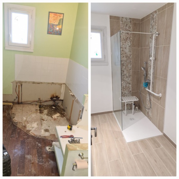 Rénovation de salle de bains : avant et après